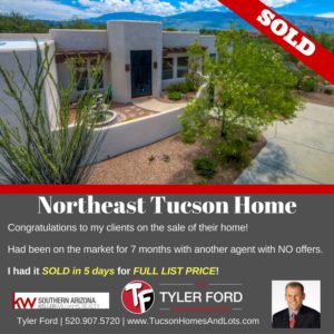 TUCSON HOME SOLD IN 5 DAYS! 10 REASON AS TO WHY?